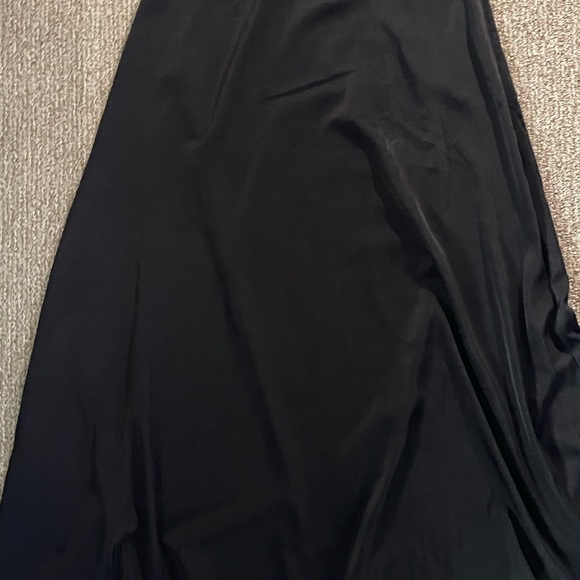 SHEIN Black A-Line Maxi Skirt with Side Button Accents - Picture 3 of 6